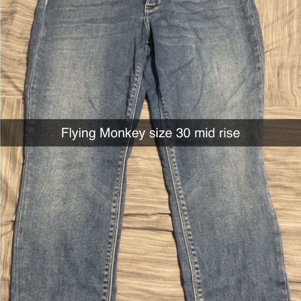 Flying Monkey Women's Classic Blue Straight Leg Jeans